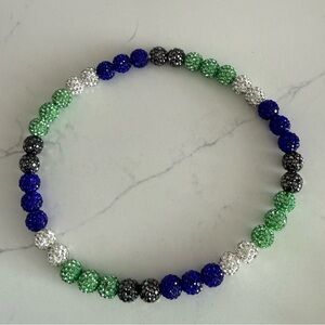 Baseball Bling Beaded Necklace